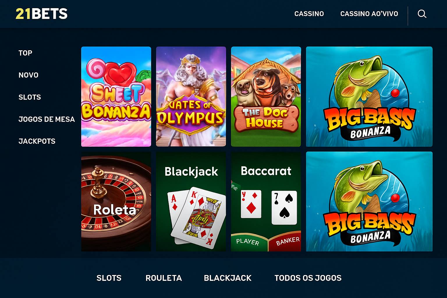 Jogos de cassino online inovadores e emocionantes na 21BETS
